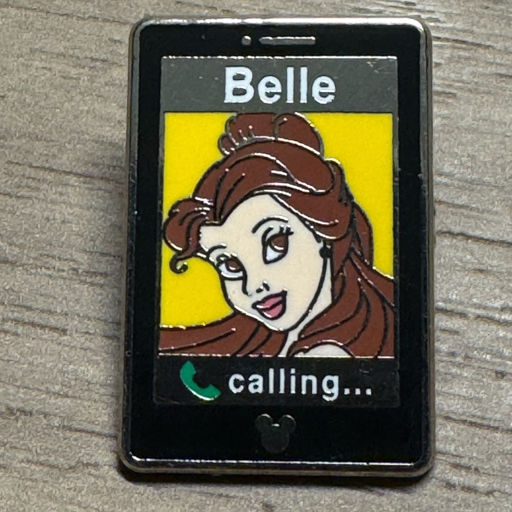 5/$25 Disney Princess Phone Beauty and The Beast Belle Calling‎ Pin